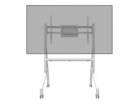 Neomounts MOVE Go FL50-525WH1 TV trolley - 55-86" - max 76 kg - manual h 106-136 cm - VESA 100x100-900x600 - incl. hardware shel