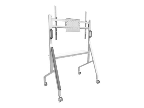Neomounts MOVE Go FL50-525WH1 TV trolley - 55-86" - max 76 kg - manual h 106-136 cm - VESA 100x100-900x600 - incl. hardware shel