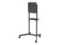 Neomounts NS-M1250BLACK TV trolley - 37-70" - max 70 kg - VESA 200x200-600x400 - 90° rotatable - incl. hardware shelf - black