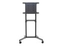Neomounts NS-M1250BLACK TV trolley - 37-70" - max 70 kg - VESA 200x200-600x400 - 90° rotatable - incl. hardware shelf - black