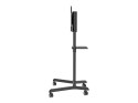 Neomounts NS-M1250BLACK TV trolley - 37-70" - max 70 kg - VESA 200x200-600x400 - 90° rotatable - incl. hardware shelf - black