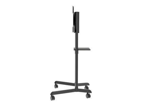 Neomounts NS-M1250BLACK TV trolley - 37-70" - max 70 kg - VESA 200x200-600x400 - 90° rotatable - incl. hardware shelf - black