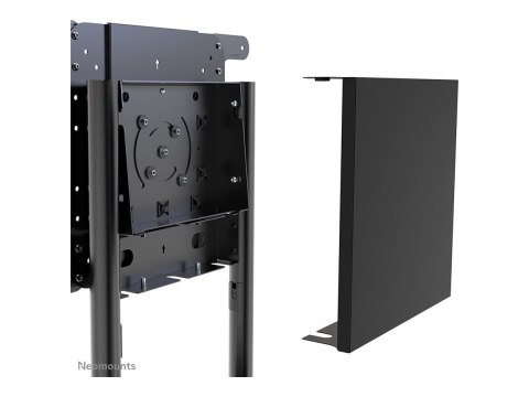 Neomounts NS-M1250BLACK TV trolley - 37-70" - max 70 kg - VESA 200x200-600x400 - 90° rotatable - incl. hardware shelf - black