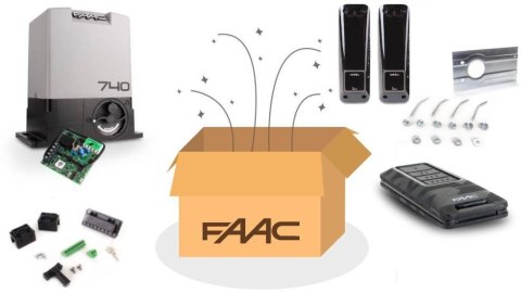 Zestaw Delta 2 FDS - FAAC 740 do 500kg bram przesuwnych