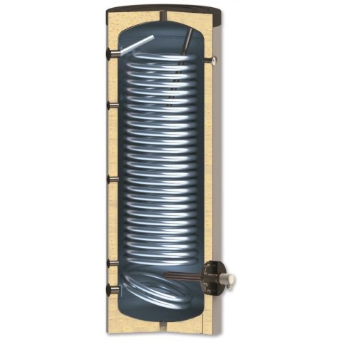 Enameled Water Heater 300L with Heat Exchanger 3.3 m