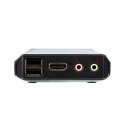 Aten | 2-portowy przełącznik KVM USB 4K HDMI ze zdalnym przełącznikiem portów | CS22H-AT | Miesiące gwarancji