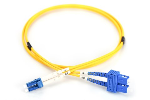 Digitus | Kabel krosowy | Światłowód | Męski | SC jednomodowy | Męski | LC jednomodowy | Żółty | 3 m