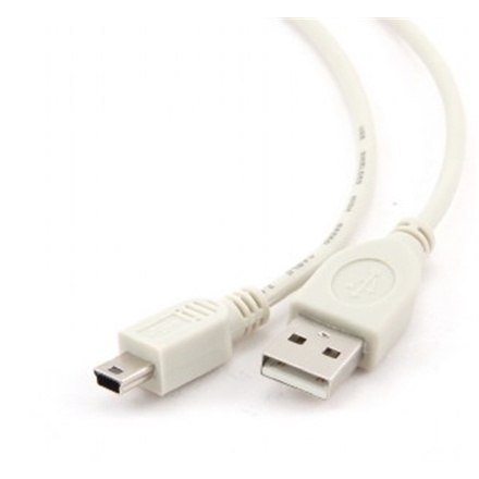 Kabel USB Cablexpert, Męski, 4 pin USB Typ A - Męski, Beżowy, Mini-USB Typ B, 0,9 m, Gwarancja 12 m-c.