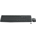 Logitech | MK235 | Zestaw klawiatura i mysz | Bezprzewodowy | Mysz w zestawie | Baterie w zestawie | USA | Czarny | 475 g