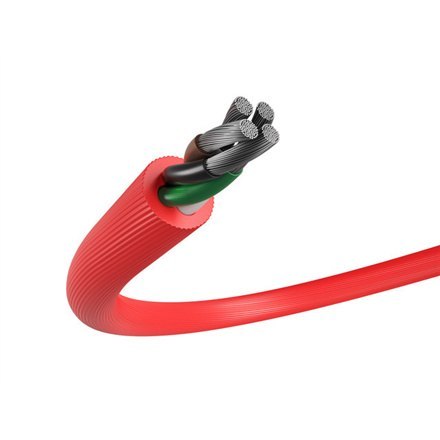 Natec | Kabel USB-C | Męski | 4-pinowy USB Typ A | Męski | Czarny | Czerwony | 24-pinowy USB-C | 1 m