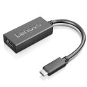 Adapter wideo Lenovo | 19-pinowe HDMI typu A | żeńskie | 24-pinowe USB-C | męskie | czarne | 0,24 m
