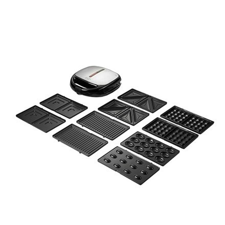 Adler | AD 3040 | Opiekacz do kanapek | 1200 W | Liczba talerzy 5 | Liczba ciastek 2 | Powłoka ceramiczna | Czarny