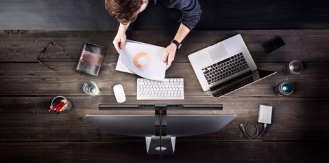 Benq | ScreenBar e-Reading LED Task Lamp | 9H.W42QD.WP1 | 320 lm | 5 W | 2700-6500 K | 50000 h | Lampa LED | 5 V | 0,53 kg