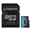 Kingston | microSD | Canvas Go! Plus | 128 GB | MicroSD | Pamięć flash klasy 10 | Adapter SD