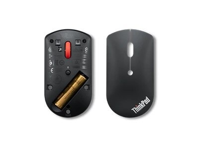 Lenovo | ThinkPad Bluetooth Silent Mouse bez baterii | Bezprzewodowa | Bluetooth 5.0 | Czarna | 1 rok(y)