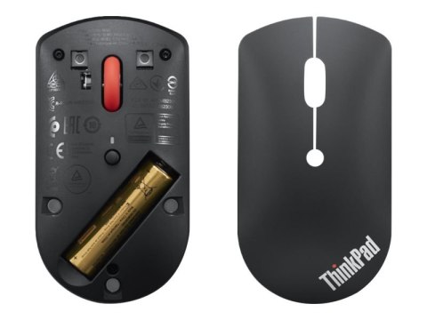 Lenovo | ThinkPad Bluetooth Silent Mouse bez baterii | Bezprzewodowa | Bluetooth 5.0 | Czarna | 1 rok(y)