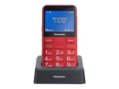 Panasonic | KX-TU155EXBN | Czerwony | 2.4 " | TFT-LCD | MB | microSD/microSDHC MB | Bluetooth | USB wersja micro USB | Wbudowana