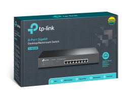 TP-LINK | 8-portowy przełącznik gigabitowy | TL-SG1008 | Niezarządzalny | Do montażu na biurku lub w szafie | Ilość portów 1 Gb/