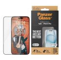 PanzerGlass | Ochraniacz ekranu - szkło | Apple iPhone 15 Plus | Szkło hartowane | Czarny | Przezroczysty
