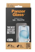 PanzerGlass | Ochraniacz ekranu - szkło | Apple iPhone 15 Plus | Szkło hartowane | Czarny | Przezroczysty