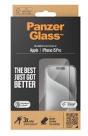 PanzerGlass | Ochraniacz ekranu - szkło | Apple iPhone 15 Pro | Szkło hartowane | Czarny | Przezroczysty