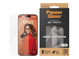 PanzerGlass | Ochraniacz ekranu - szkło | Apple iPhone 15 Pro | Szkło hartowane | Przezroczysty