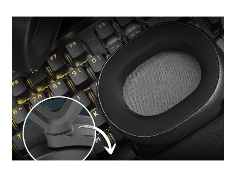 Corsair | HS65 | Słuchawki Gamingowe | Bezprzewodowe | Nauszne | Mikrofon | Bezprzewodowe | Węgiel