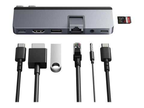 HiperDrive DUO PRO 7-w-2 USB-C Hub dla MacBook Air/Pro 2016-2020 | Porty Ethernet LAN (RJ-45) 1 | Ilość portów HDMI 1