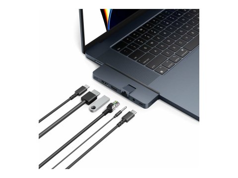 Koncentrator HyperDrive Dual USB-C 7-w-2 z uniwersalnym adapterem USB-C dla MacBook Air/Pro 2016-2020 | Porty Ethernet LAN (RJ-4