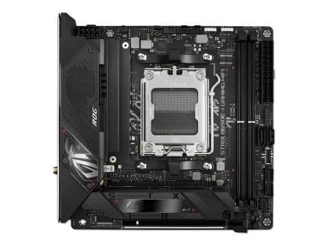 Asus | ROG STRIX B650E-I GAMING WIFI | Rodzina procesorów AMD | Gniazdo procesora AM5 | DDR5 DIMM | Gniazda pamięci 2 | Obsługiw