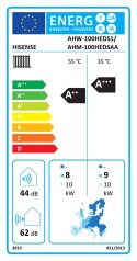 Hisense | AHW-100HEDS1 | Pompa ciepła Hi-Therma 10 kw Jednostka zewnętrzna typu Split