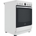 INDESIT | Kuchenka | IS67V8CHW/E | Typ płyty Vitroceramic | Typ piekarnika Electric | Biały | Szerokość 60 cm | Grillowanie | Gł