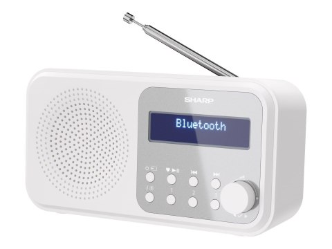 Przenośne radio cyfrowe Sharp DR-P420(WH) Tokyo, FM/DAB/DAB+, Bluetooth 5.0, zasilanie USB lub bateryjne, śnieżnobiały | Sharp |