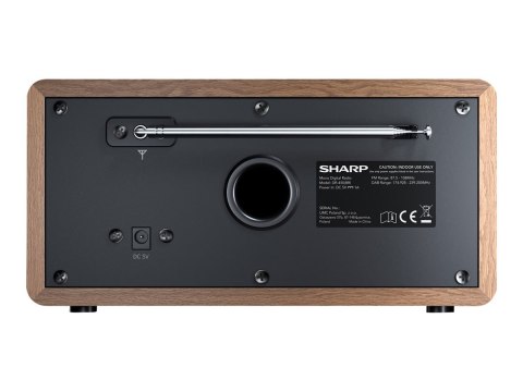 Radio cyfrowe Sharp DR-450(BR), FM/DAB/DAB+, Bluetooth 4.2, funkcja alarmu, brązowy | Sharp | Radio cyfrowe | DR-450(BR) | brązo