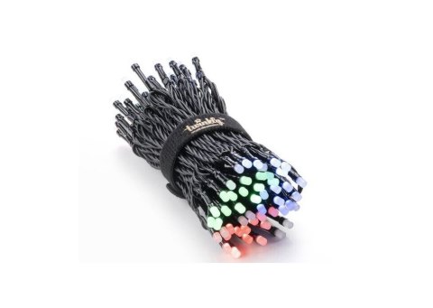 Twinkly|Strings Smart LED Lights 100 RGB (Multicolor), 8m, czarny przewód|RGB - 16M+ kolorów