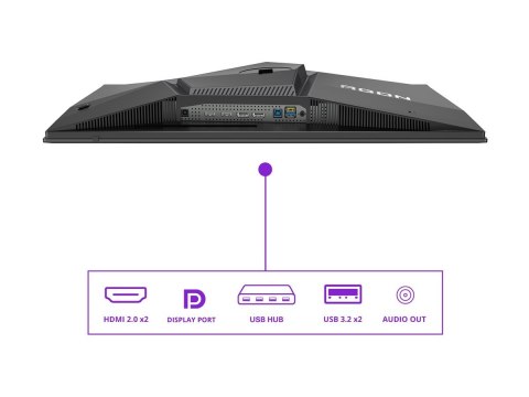 AOC AG276QZD2 | 26,7 " | OLED | QHD | 16:9 | 240 Hz | 0,03 ms | 2560 x 1440 pikseli | 250 cd/m² | Porty HDMI w ilości 2 szt.