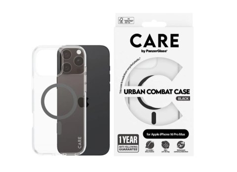 CARE by PanzerGlass Case Flagship Black MagSafe iPhone 16 Pro Max | CARE
