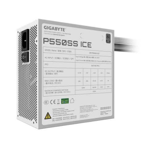 Zasilacz Gigabyte | GP-P550SS ICE GEU1 | 550 W