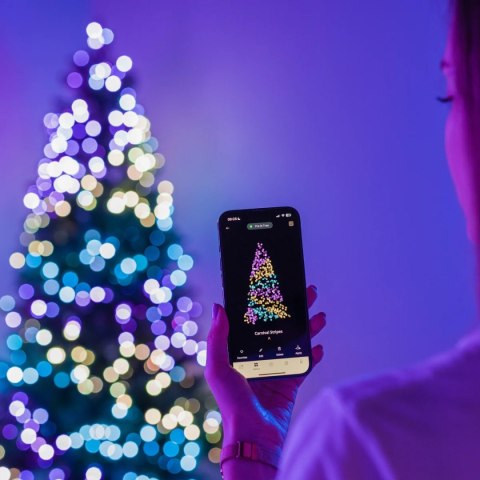 Twinkly Candies 100 diod LED RGB w kształcie pereł, zielony przewód, USB-C|Twinkly