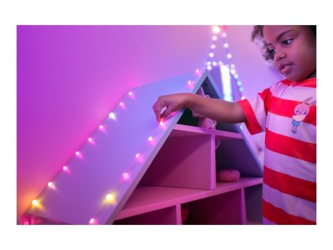 Twinkly Candies 200 diod LED RGB w kształcie serca, zielony przewód, USB-C|Twinkly