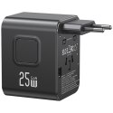 Ładowarka sieciowa USAMS Travel Adapter CC309 2xUSB-C 25W 4w1 US/AU/EU/UK czarny