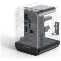 Ładowarka sieciowa USAMS Travel Adapter CC309 2xUSB-C 25W 4w1 US/AU/EU/UK czarny