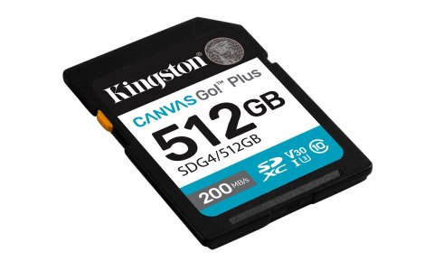 Karta pamięci Kingston Canvas Go Plus SDG4/512GB (512GB; Class U3, V30; Karta pamięci)