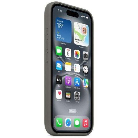 Etui Apple MYY33ZM/A iPhone 16 6.1" MagSafe szary/stone gray Silicone Case