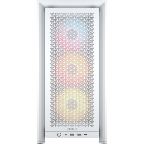 Corsair PC Case | Frame 4000D RS ARGB Modular | White | Mid-Tower | Power supply included No