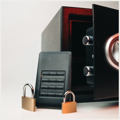 Przenośny dysk zewnętrzny Verbatim Store n Go z klawiaturą HDD 1TB czarny 53401