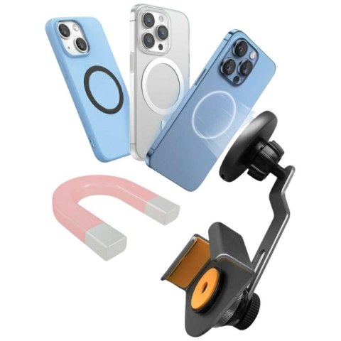 Uchwyt magnetyczny 4smarts Screen Mount Qi2 na monitor do smartfonów szary