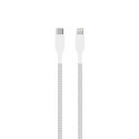 PURO Fabric Ultra Strong - Kabel w oplocie heavy duty USB-C/Lightning MFi 1,2m (biały)