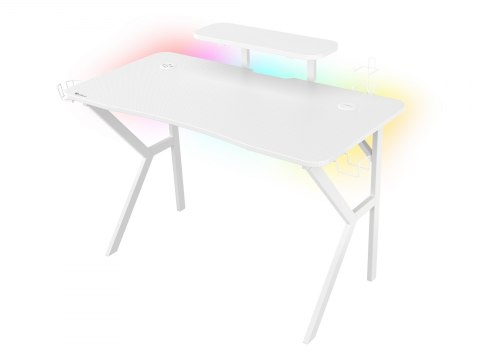 Genesis Holm 320 RGB Gaming Desk, White