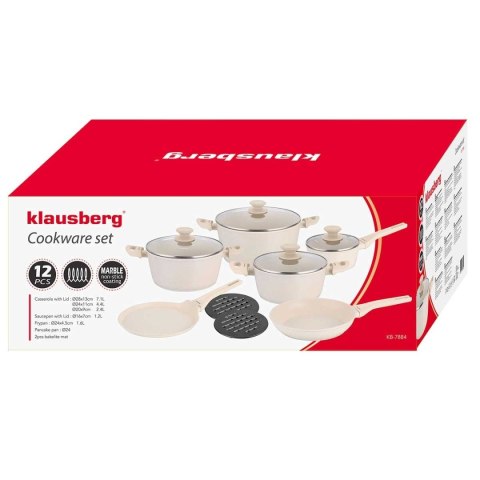 ZESTAW 12 ELEM. GARNKÓW MARMURKOWYCH KLAUSBERG KB-7884